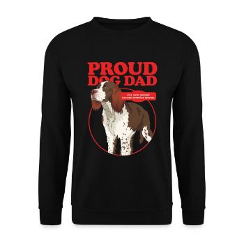 English Springer Spaniel Dad Hundepapa Geschenk - Unisex Pullover - Schwarz - Vorne - Alina (178cm) & Michal (187cm)
