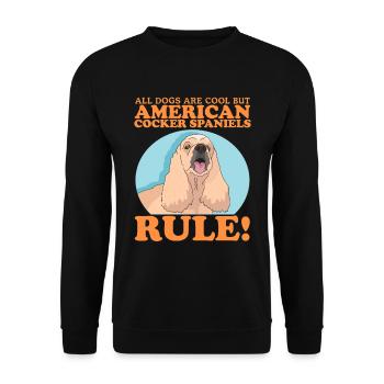 Cocker américain épagneul chien cadeaux - Sweat-shirt Unisexe - noir - Devant - Alina (178cm) & Michal (187cm)
