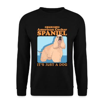 Cocker américain Spaniel chien cadeau - Sweat-shirt Unisexe - noir - Devant - Alina (178cm) & Michal (187cm)