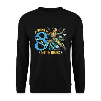 Dance Teacher I Count In 8s Dancing Instructor - Unisex Sweatshirt - black - Front - Alina (178cm) & Michal (187cm)