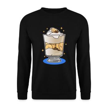 Bananenpudding Bananen Pudding Geschenke - Unisex Pullover - Schwarz - Vorne - Alina (178cm) & Michal (187cm)