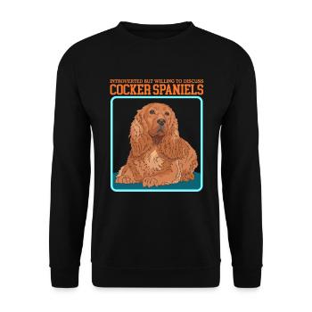 Cocker Spaniel Cocker Spaniel Gifts - Unisex Sweatshirt - black - Front - Alina (178cm) & Michal (187cm)