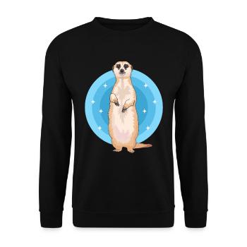 Suricate Mignon Cadeau de suricate - Sweat-shirt Unisexe - noir - Devant - Alina (178cm) & Michal (187cm)