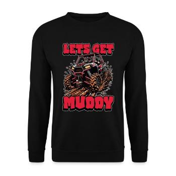 Mud Racing permet d’obtenir un amateur de boue boueuse - Sweat-shirt Unisexe - noir - Devant - Alina (178cm) & Michal (187cm)