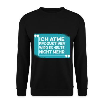 Sarcasme Disant Humour Noir Drôle Ironie - Sweat-shirt Unisexe - noir - Devant - Alina (178cm) & Michal (187cm)