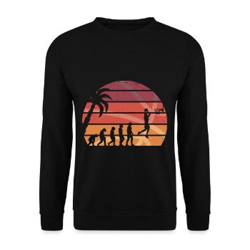 Basketball Evolution From Monkey To Men BBall - Sweat-shirt Unisexe - noir - Devant - Alina (178cm) & Michal (187cm)