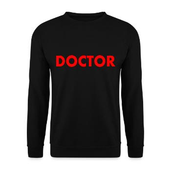 Doctor - Sweat-shirt Unisexe - noir - Devant - Alina (178cm) & Michal (187cm)