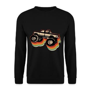 Camion monstre - Sweat-shirt Unisexe - noir - Devant - Alina (178cm) & Michal (187cm)