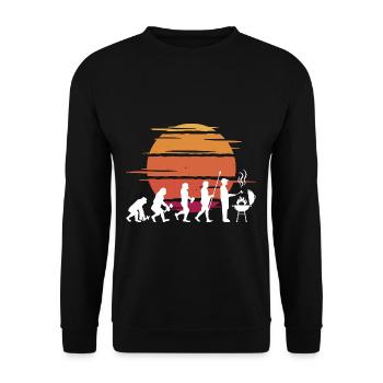 Grill Evolution Vintage Fête des Pères Grill Master - Sweat-shirt Unisexe - noir - Devant - Alina (178cm) & Michal (187cm)
