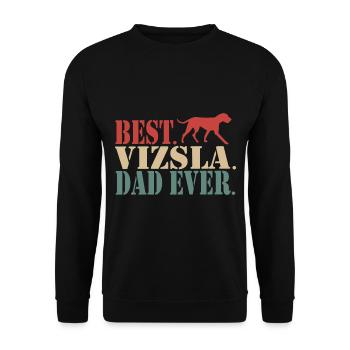 Vizsla Magyar Dad Hundepapa - Ungarischer Hund - Unisex Pullover - Schwarz - Vorne - Alina (178cm) & Michal (187cm)