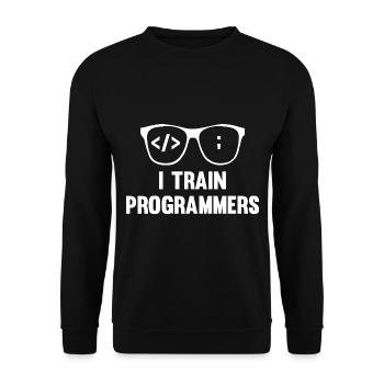 Programmer Coder Software Developer - Unisex Sweatshirt - black - Front - Alina (178cm) & Michal (187cm)