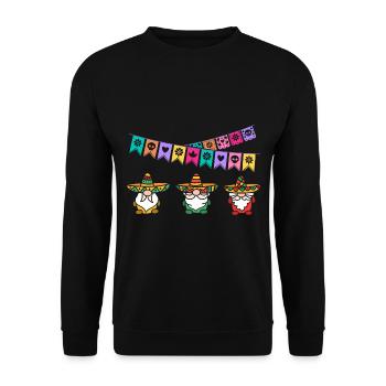 Sombrero Nains Fiesta Joyeux Cinco De Mayo - Sweat-shirt Unisexe - noir - Devant - Alina (178cm) & Michal (187cm)
