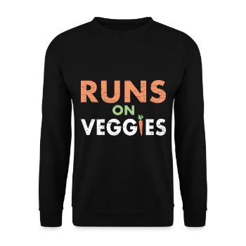 Le carburant végétalien est légume - Sweat-shirt Unisexe - noir - Devant - Alina (178cm) & Michal (187cm)
