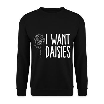 Hobbygärtner Garten Gärtner Gänseblume - Unisex Pullover - Schwarz - Vorne - Alina (178cm) & Michal (187cm)