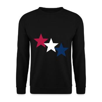 Stars Patriotic Drapeau américain USA - Sweat-shirt Unisexe - noir - Devant - Alina (178cm) & Michal (187cm)
