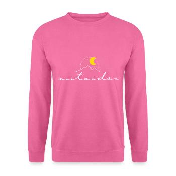 Outsider – minimalist design mountains moon boho - Unisex Sweatshirt - pink - Front