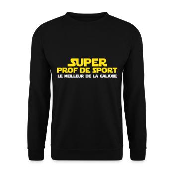 Prof de sport cadeau drôle professeur coach - Sweat-shirt Unisexe - noir - Devant - Alina (178cm) & Michal (187cm)