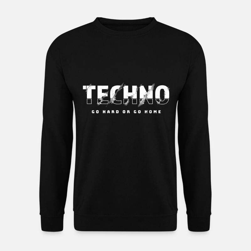 Musik Techno Geschenk für DJ, Raver, EDM Festival - Unisex Pullover - Schwarz