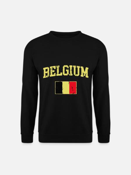 Vintage Drapeau Belgique Rétro Belge - Sweat-shirt Unisexe - noir
