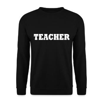 Teacher - Unisex Pullover - Schwarz - Vorne - Alina (178cm) & Michal (187cm)