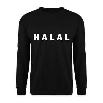 Halal - Unisex Pullover - Schwarz - Vorne - Alina (178cm) & Michal (187cm)