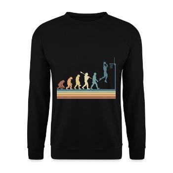 Basketball Sports Evolution for BBall Lovers Dunk - Unisex Sweatshirt - black - Front - Alina (178cm) & Michal (187cm)