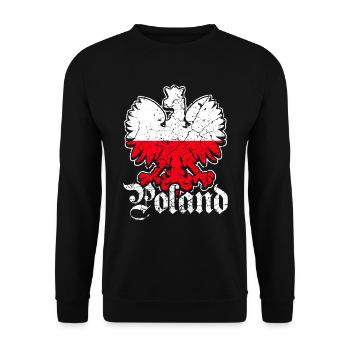 Poland flag eagle - Unisex Sweatshirt - black - Front - Alina (178cm) & Michal (187cm)
