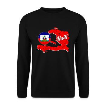 Haiti - Unisex Sweatshirt - black - Front - Alina (178cm) & Michal (187cm)
