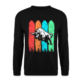 bull - Unisex Sweatshirt - black - Front - Alina (178cm) & Michal (187cm)