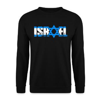 Israel Fan - Unisex Sweatshirt - black - Front - Alina (178cm) & Michal (187cm)