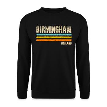 Birmingham England - Unisex Sweatshirt - black - Front - Alina (178cm) & Michal (187cm)