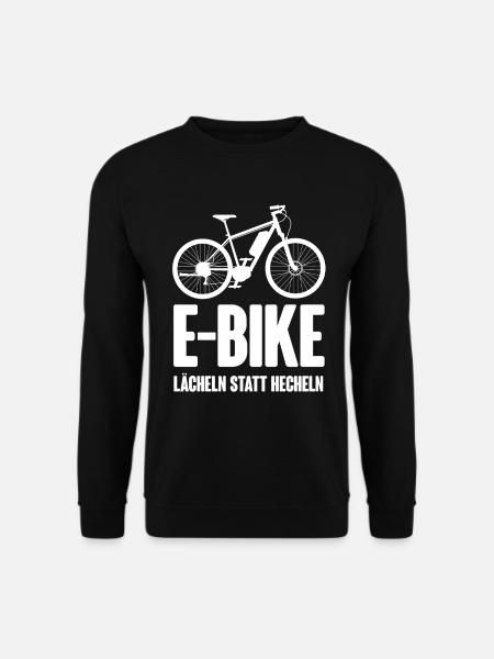 E-Bike - Lächeln statt hecheln - Unisex Pullover - Schwarz