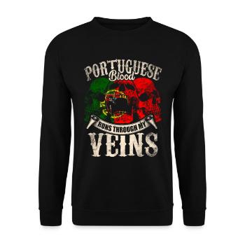 Le sang portugais coule dans mes veines - Sweat-shirt Unisexe - noir - Devant - Alina (178cm) & Michal (187cm)