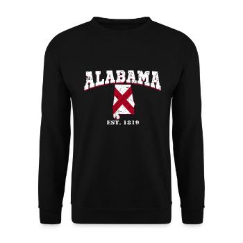 Alabama est. 1819 - Unisex Sweatshirt - black - Front - Alina (178cm) & Michal (187cm)