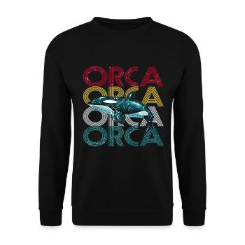Orca - Sweat-shirt Unisexe - noir - Devant - Alina (178cm) & Michal (187cm)