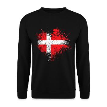 Drapeau danemark - Sweat-shirt Unisexe - noir - Devant - Alina (178cm) & Michal (187cm)