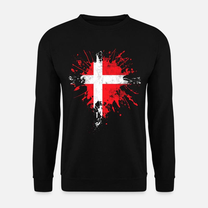 Danish flag - Unisex Sweatshirt - black