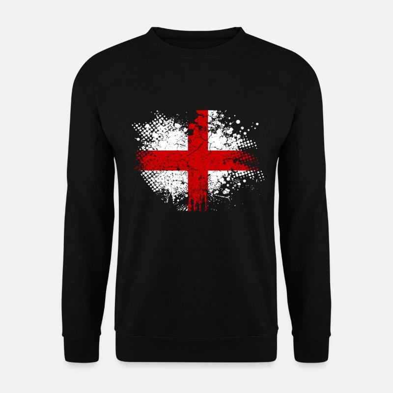 England Flagge - Unisex Pullover - Schwarz