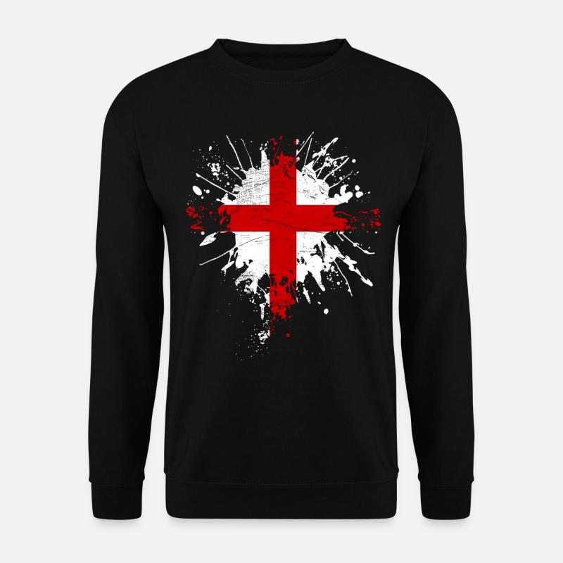 England Flagge - Unisex Pullover - Schwarz