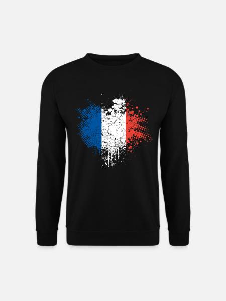 Drapeau de la France - Sweat-shirt Unisexe - noir