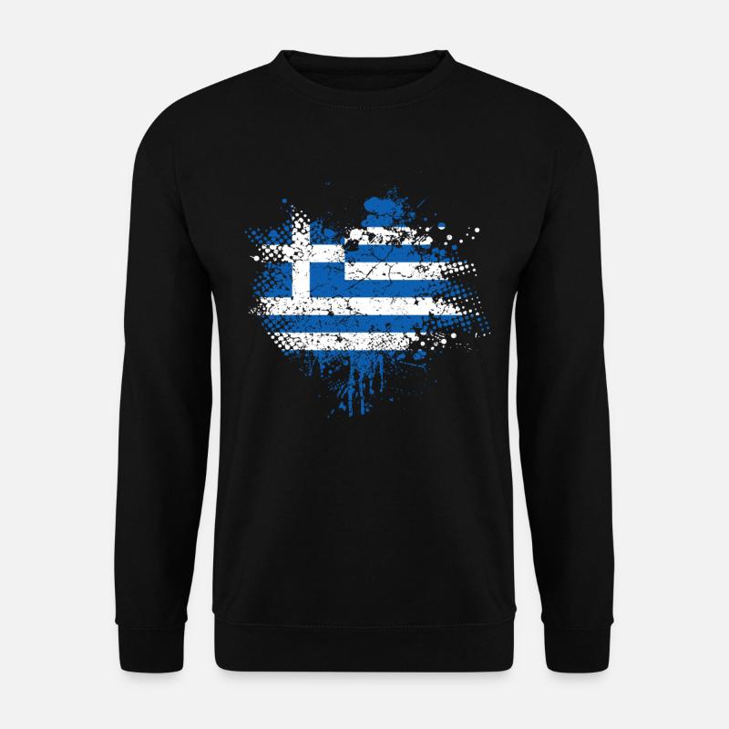 Greece flag - Unisex Sweatshirt - black
