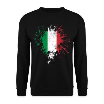 Italien Flagge - Unisex Pullover - Schwarz - Vorne - Alina (178cm) & Michal (187cm)