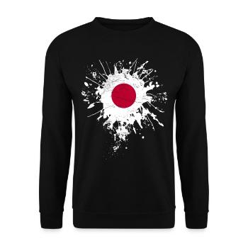Drapeau du Japon - Sweat-shirt Unisexe - noir - Devant - Alina (178cm) & Michal (187cm)