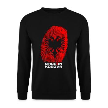 Made in Kosovo - Unisex Pullover - Schwarz - Vorne - Alina (178cm) & Michal (187cm)