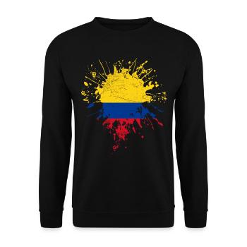 Colombie Drapeau - Sweat-shirt Unisexe - noir - Devant - Alina (178cm) & Michal (187cm)