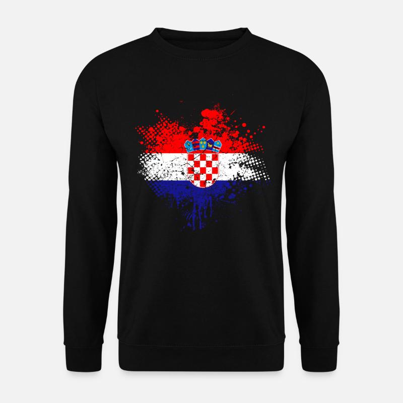 Croatia Flag - Unisex Sweatshirt - black