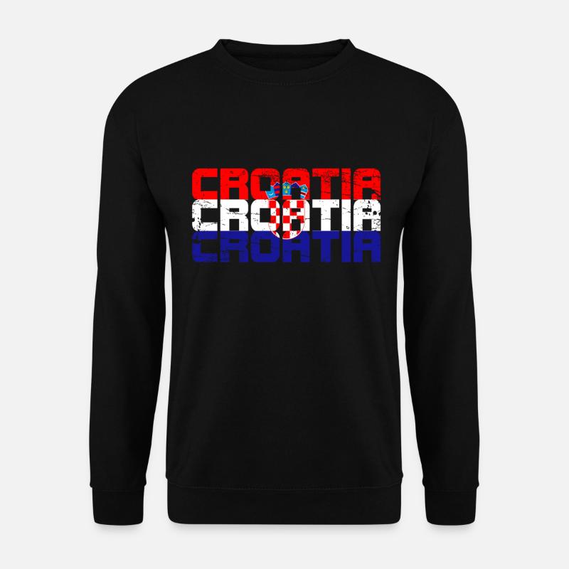 Kroatien - Unisex Pullover - Schwarz