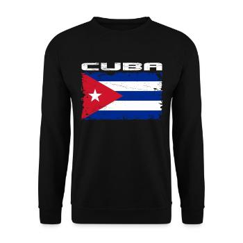 Cuba drapeau - Sweat-shirt Unisexe - noir - Devant - Alina (178cm) & Michal (187cm)