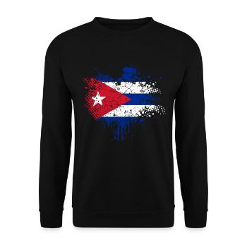 Cuba drapeau - Sweat-shirt Unisexe - noir - Devant - Alina (178cm) & Michal (187cm)