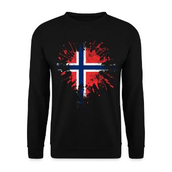 Norvège Drapeau - Sweat-shirt Unisexe - noir - Devant - Alina (178cm) & Michal (187cm)